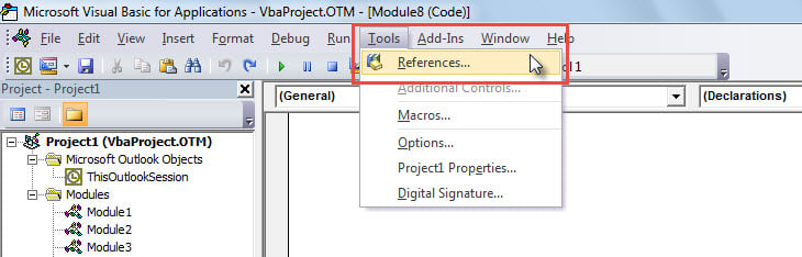 Paste signature from prepared word doc · 2. How To Add An Object Library Reference In Vba