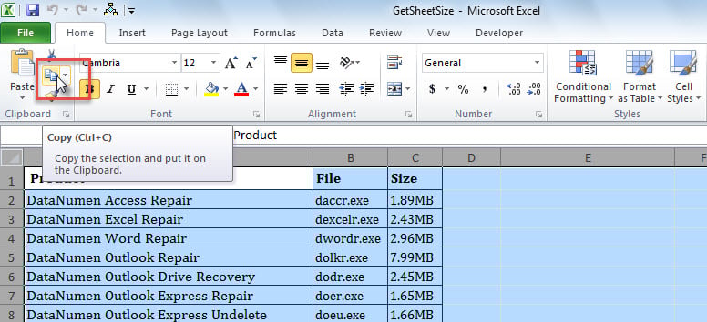 2 Quick Ways To Get The Data Size Of Each Worksheet In An Excel Workbook Data Recovery Blog