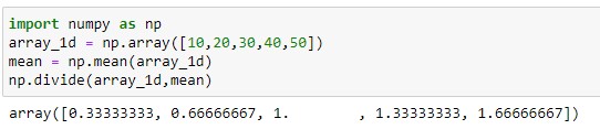 Numpy Element Wise Division: How to do it using Numpy Divide