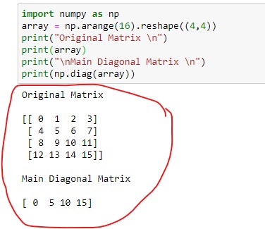 Numpy Diag Method Implementation in Python - Data Science Learner