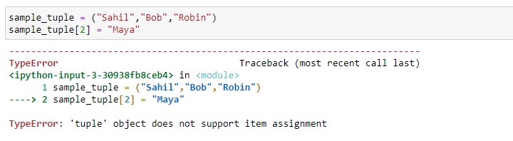 TypeError: 'tuple' object does not support item assignment ( Solved )