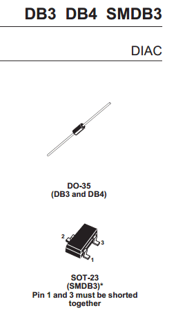 Db3 Datasheet Pdf Diac Trigger Diode Stmicroelectronics