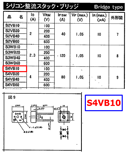 S4vb10 Datasheet 100v 4a Bridge Type Rectifier Diode