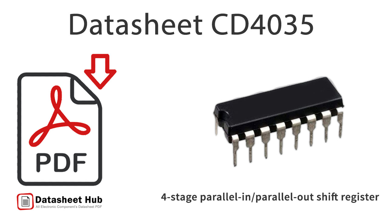 CD4035 4-stage parallel-in/parallel-out shift register