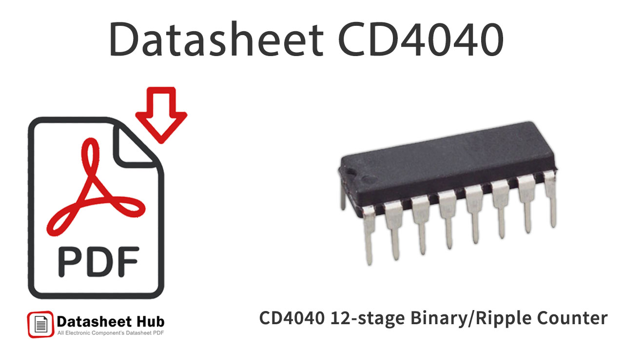 CD4040 12-stage-Binary-Ripple-Counter-IC-Datasheet