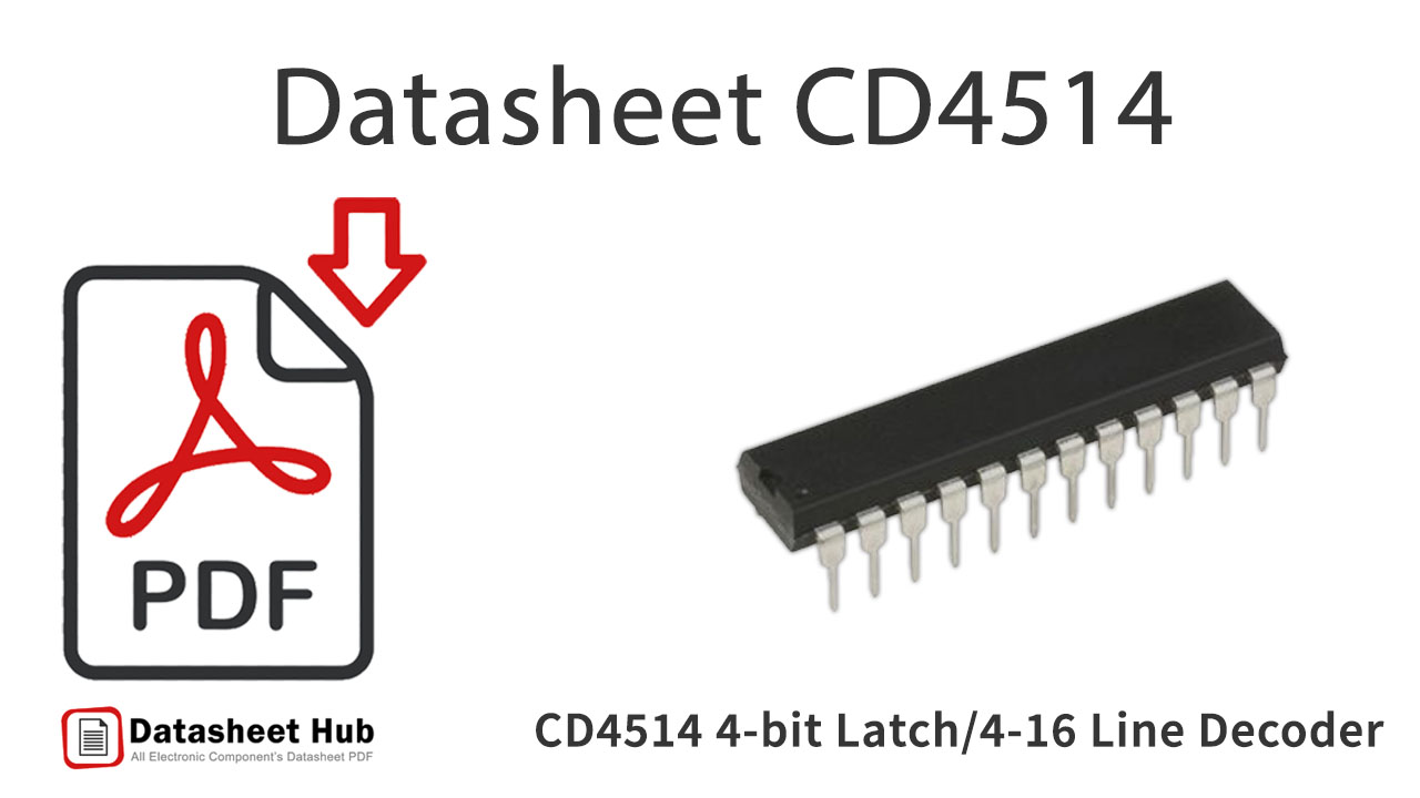CD4514 4-bit Latch-4-16-Line-Decoder-IC-Datasheet