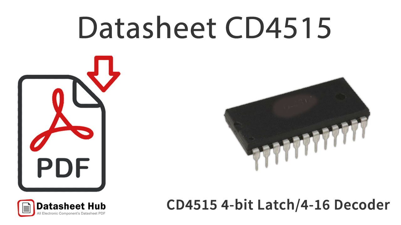 CD4515 4-bit Latch-4-16 Decoder-IC-Datasheet
