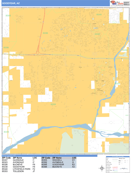 Goodyear Arizona Map AZgoodyear 