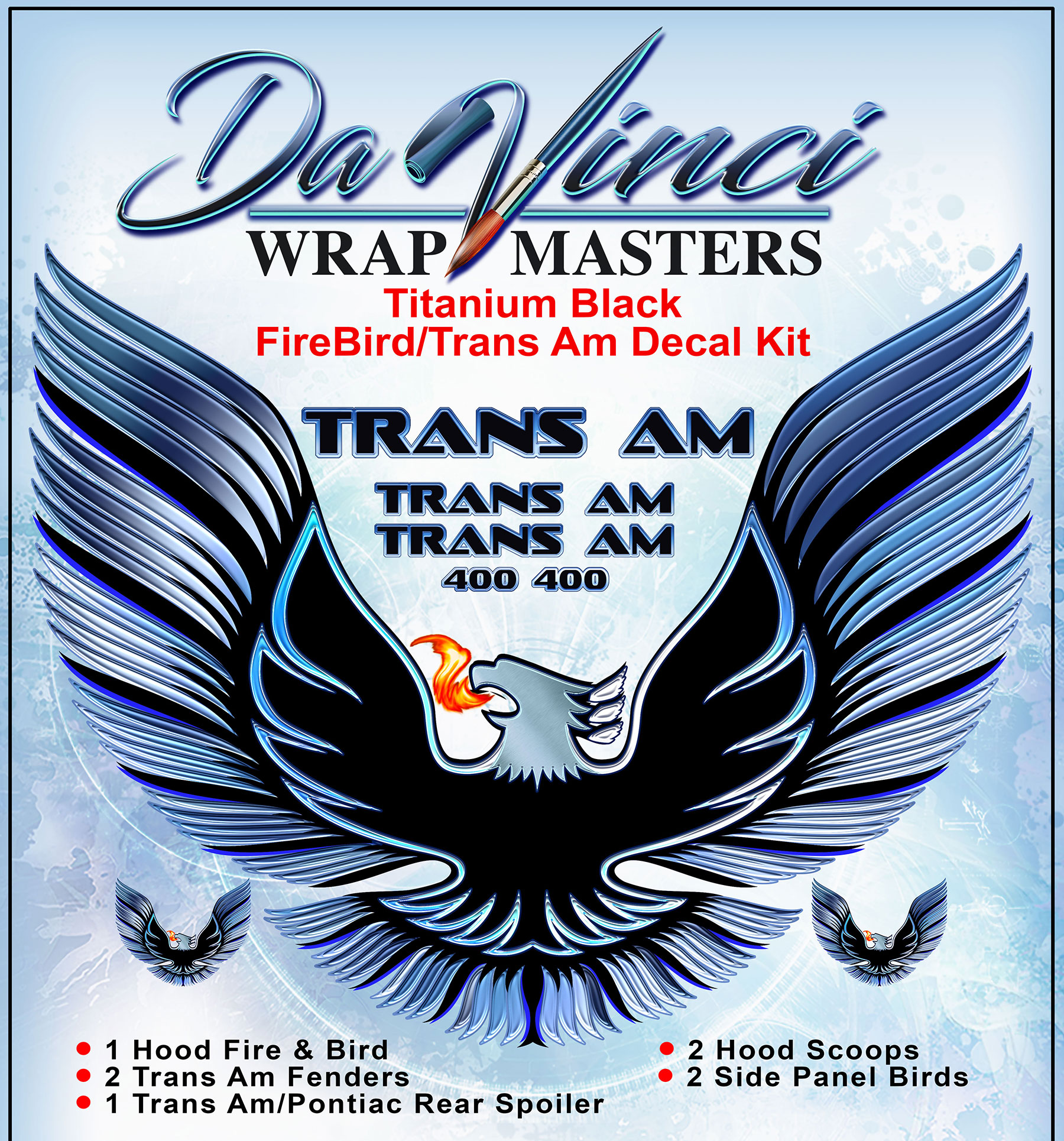 Titanium Black TransAm Kit - DaVinci Wrap Masters