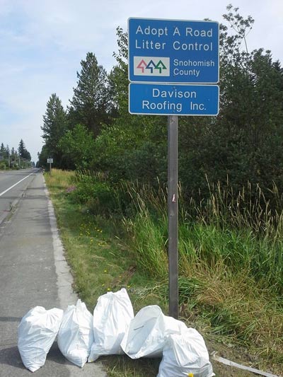 Davison Adopt a Road sign