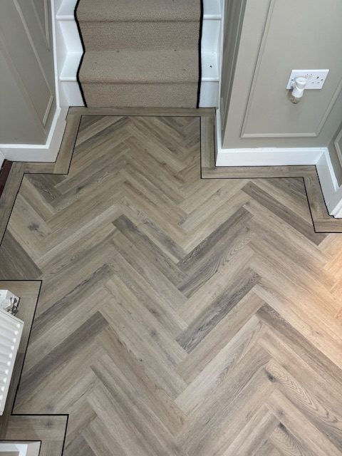 Polyflor Camaro Herringbone LVT Flooring
