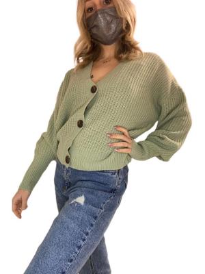 Cardigan donna Lea verde muschio