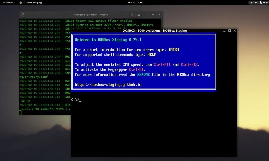 How To Install DOSBox In Ubuntu To Play Old Games DOSBox First Time Run 1024x615 