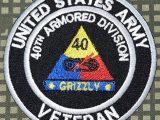 Us Army 40th Armored Division Veteran Patch 3 Decal Patch Co