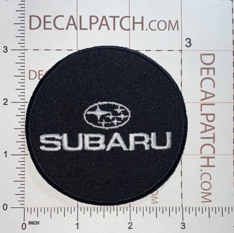 Black Subaru Logo Patch Round Decal Patch Co - Professional Light Design - Retina