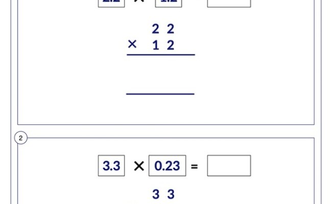 Multiplying Decimals Standard Algorithm Worksheets - Decimalworksheets.net