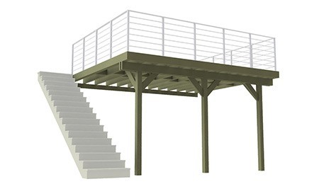 Terrasse Sur Pilotis Structure De Terrasse Sur Pilotis Deck Linea