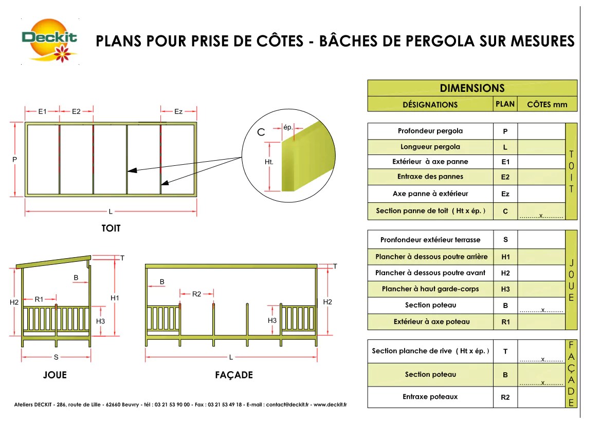 Joue Droite Avec Porte Pour Terrasse Mobil Home Bâche de toit joue et façade sur mesure pergola terrasse mobil home