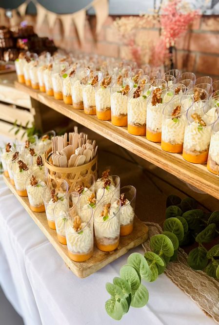 Les verrines de Blondifood Illustration traiteur mariage d'hiver les verrines