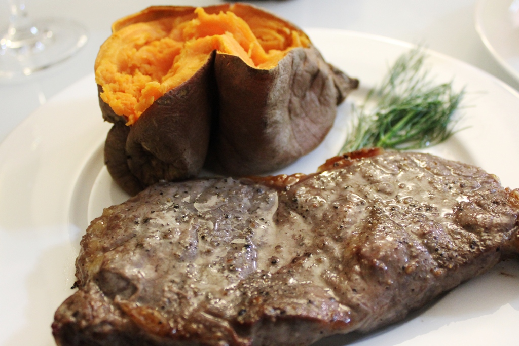 Shell Steak ♥ Beef Shell Steak and Sweet Potatoes (for Two) - Decoding Delicious