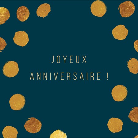 carte déco d’anniversaire dorée pour être au top de la tendance