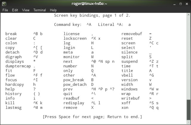 Linux Terminal Insert Help Mode Linux super-duper admin tools: screen | Never Ending Security