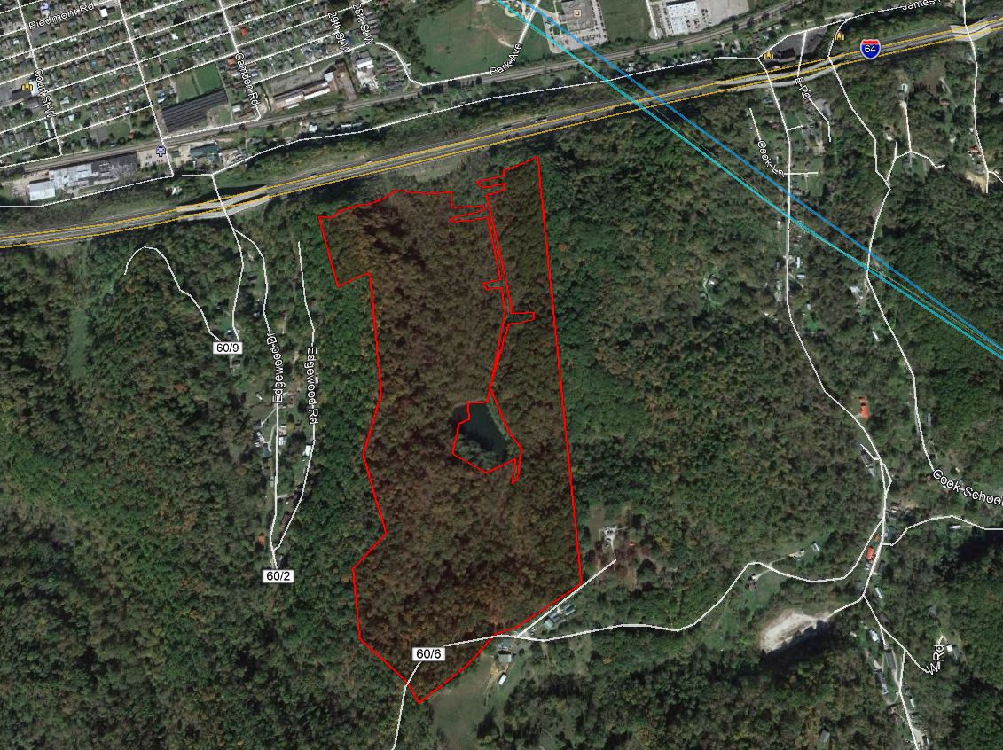 70+ Acres Near Huntington with Pond and I-64 Freeway Frontage