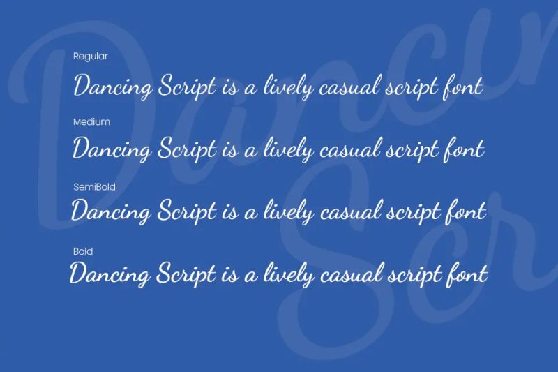 Dancing Script Font Family - Free Download & Preview | Deefont