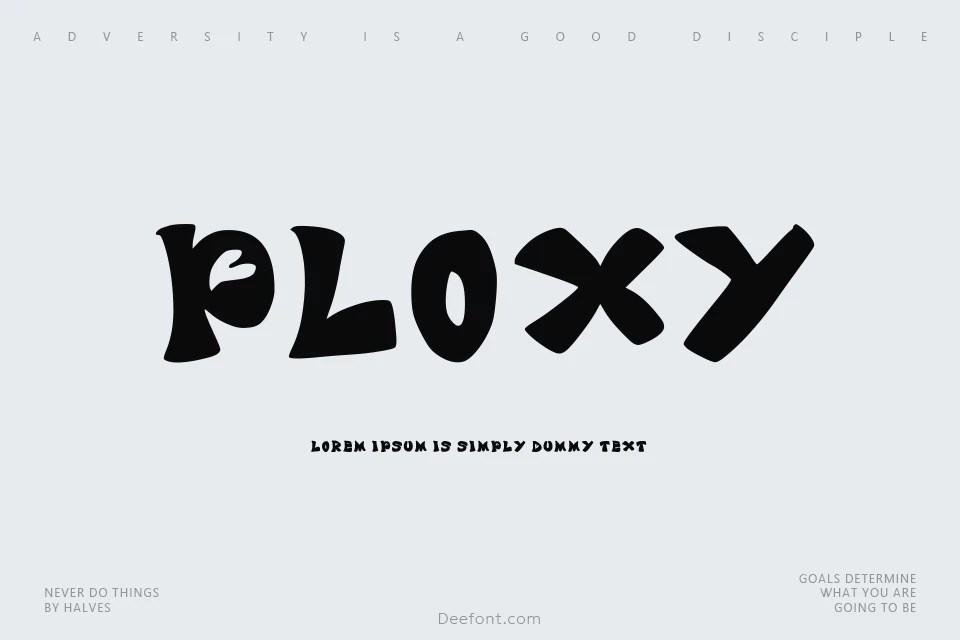 Ploxy Font - Free Download \u0026 Preview | Deefont