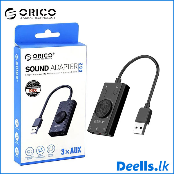ORIOCO SC2 USB Sound Card Adapter Deells.lk (Sri Lanka)