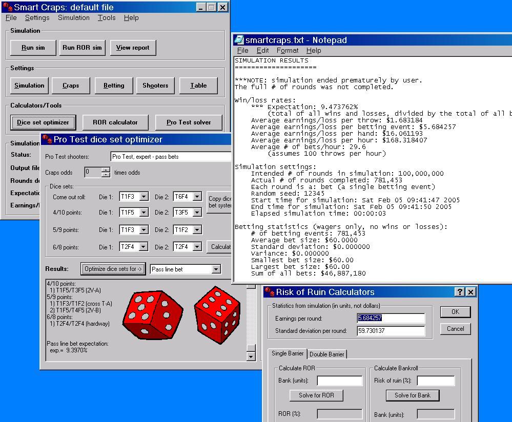 Bets range from $1 to $100 in their. Smart Craps Software For Windows Professional Craps Software Simulator And Edge Calculator
