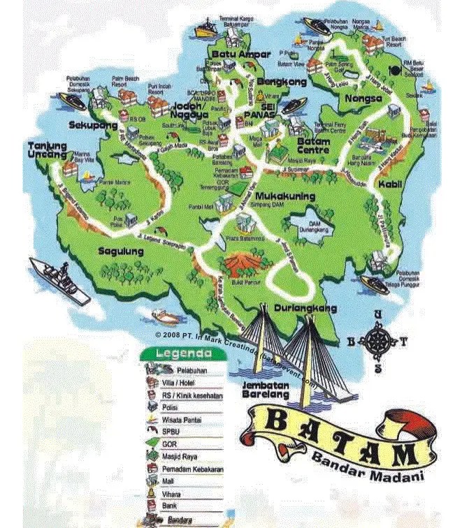 2D1N Batam Tour Batam Map 
