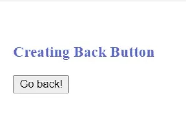 How To Create Back Button In Web Page Using JavaScript | Delft Stack