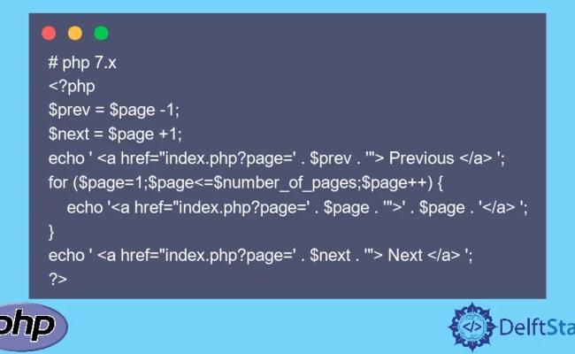 PHP Pagination | Delft Stack