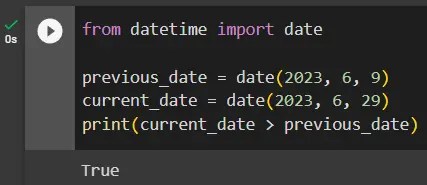 How to compare two dates in python