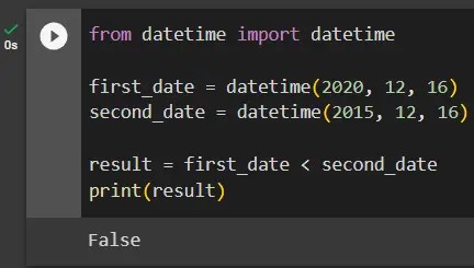 How to compare two dates in python