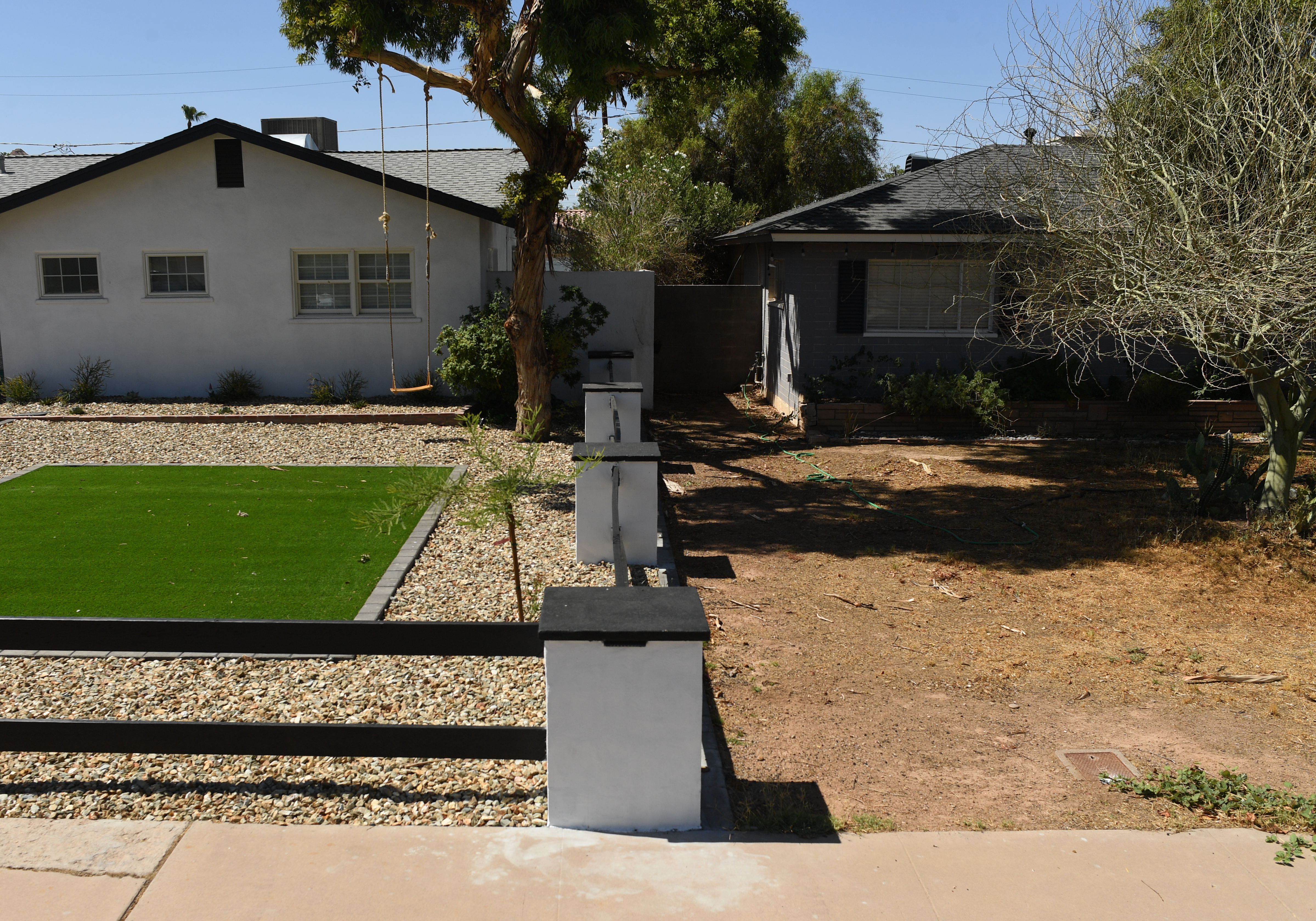 A homeowner has installed artificial turf ...