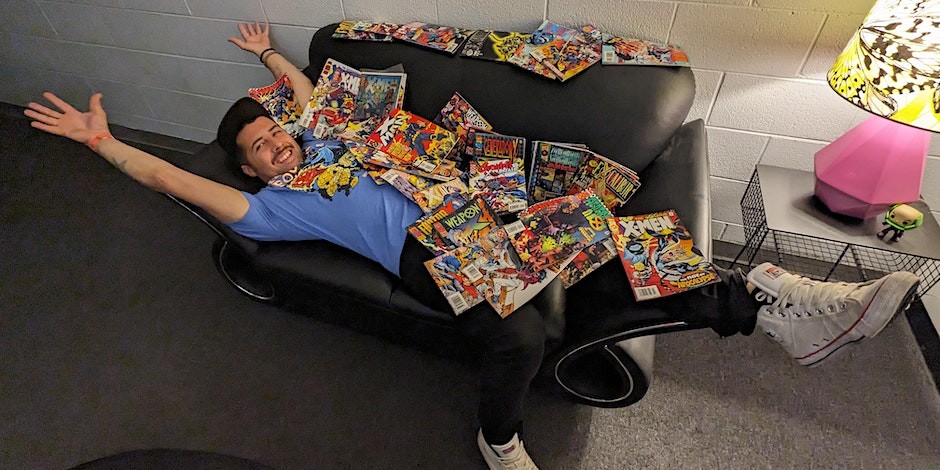 Clifton Thompson, owner of the new graphic novel retailer Danny the Comic Shop, is immersed in comics. (Provided by Cilfton Thompson)