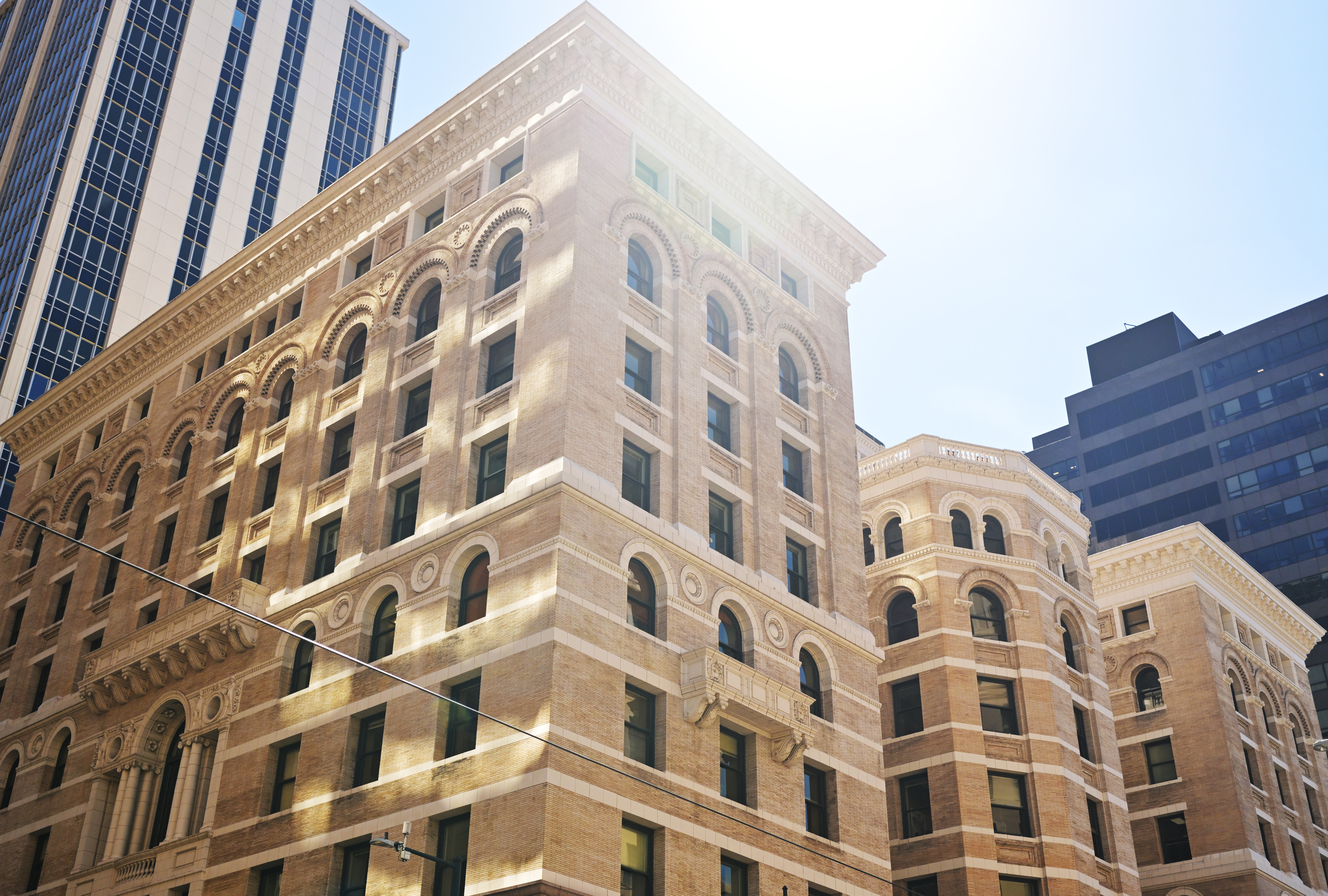 The Equitable Building undergoes upgrades in Denver., on Sept. 18, 2025. The work aims to reduce energy costs and meet the city's mandate for more efficient buildings while preserving the structure's historic character. The building's steam-heat system will be replaced with natural gas. (Photo by RJ Sangosti/The Denver Post)