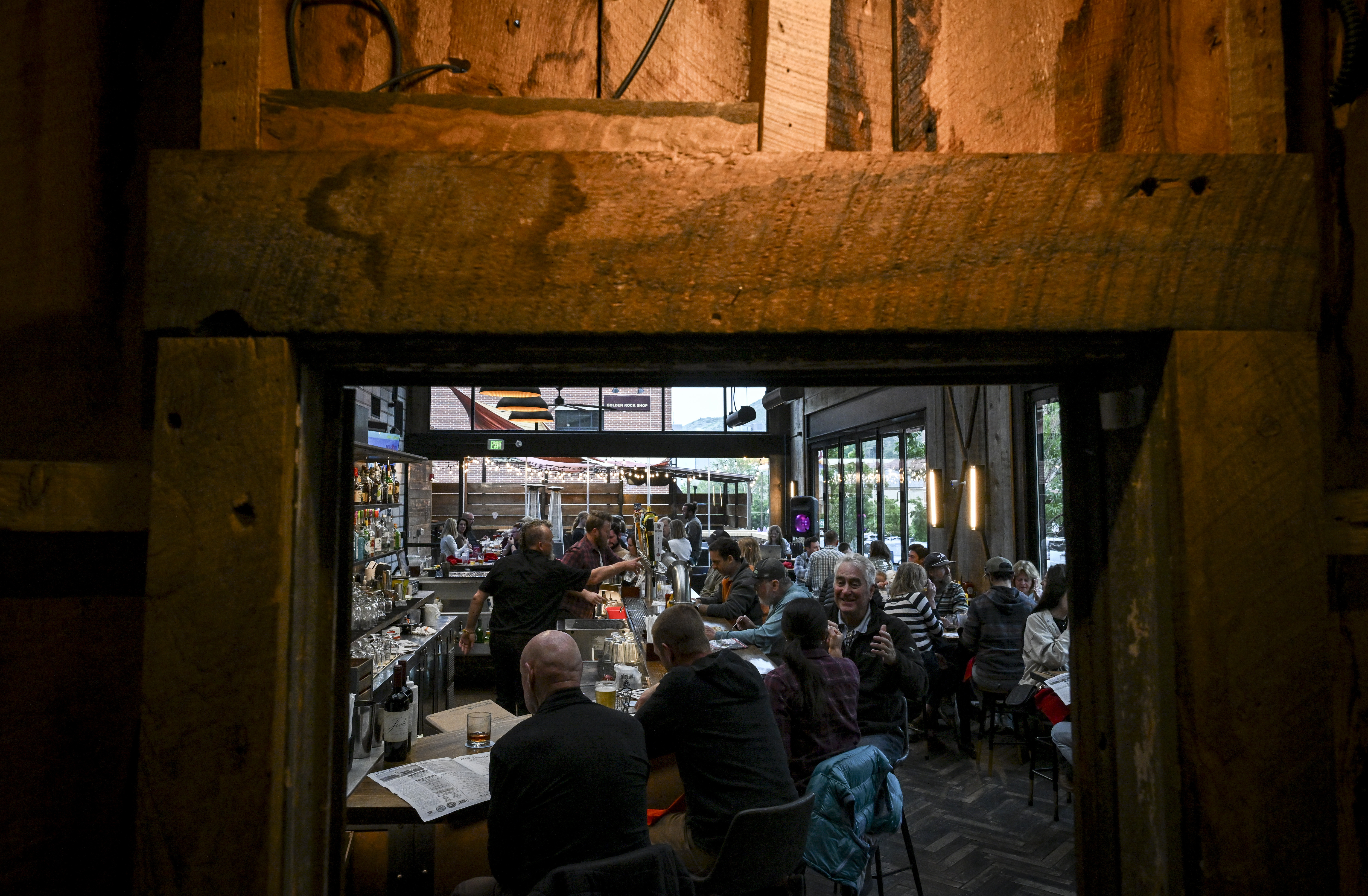 Wood detail is visible in the original section of the Buffalo Rose in Golden on Tuesday, May 20, 2026. (Photo by AAron Ontiveroz/The Denver Post)