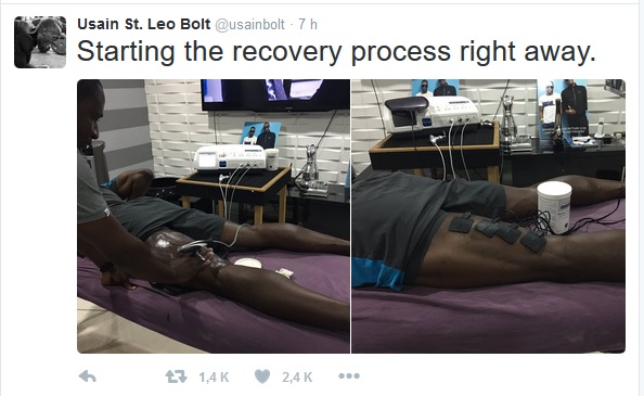 Mensajes compartidos por Usain Bolt en Twitter