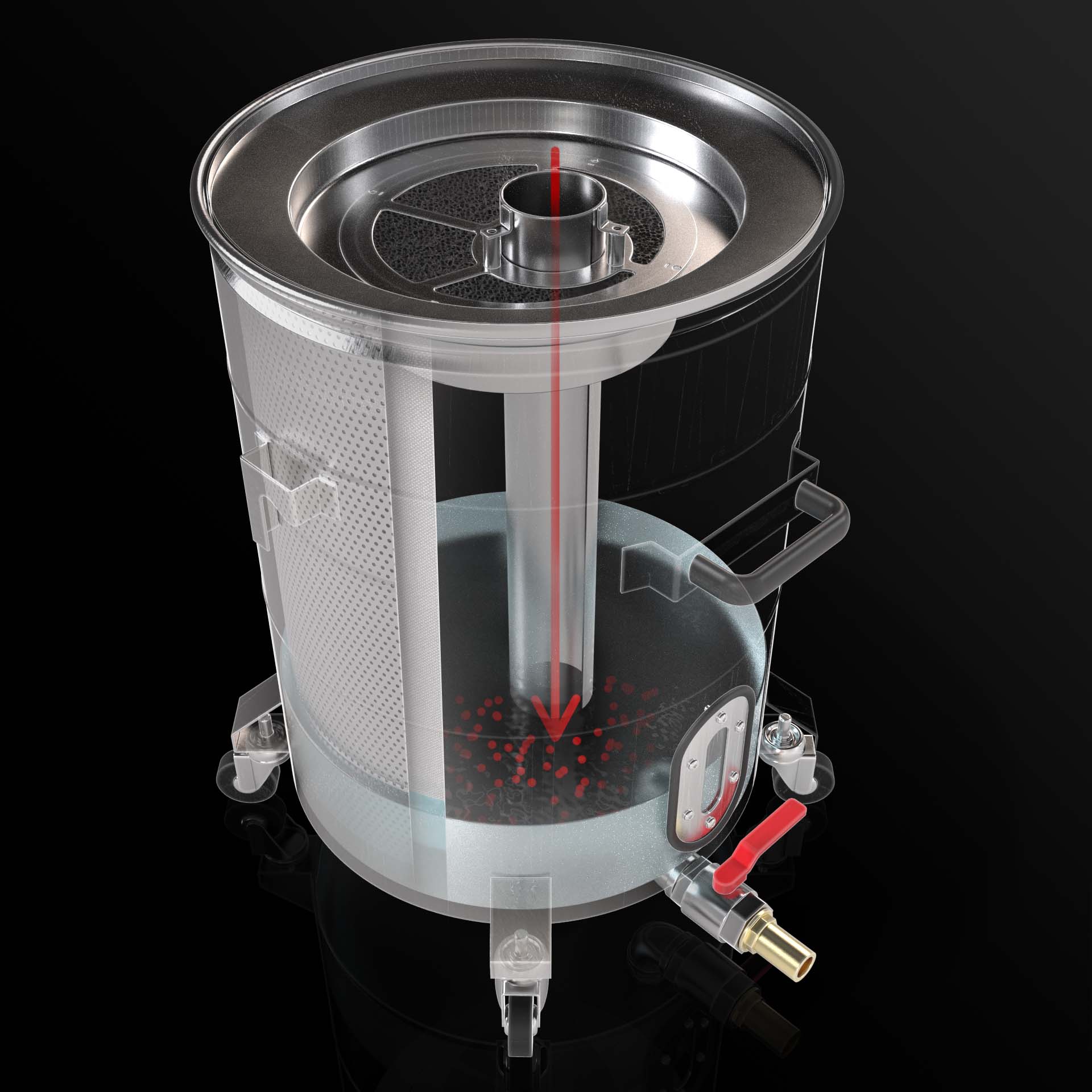 ECOBULL DEX 1/3D INERT Industrial Vacuum for Reactive and Self