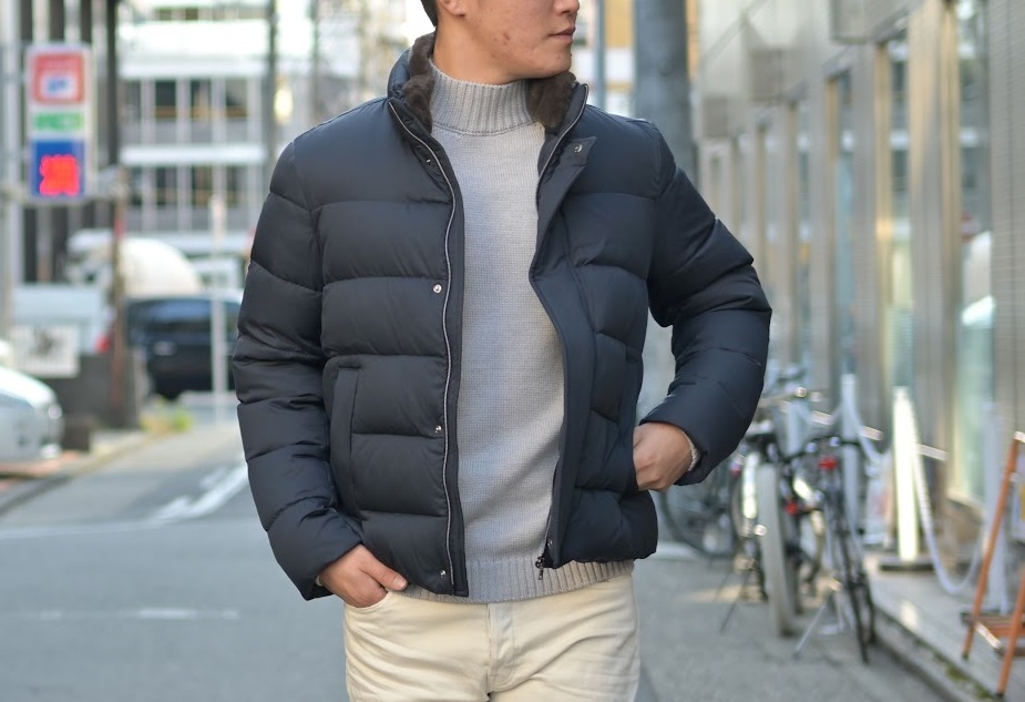 【最高デザイン】HERNO エコファー 切替 ハイブリット ダウンジャケット HERNO＞エコファー ダウン ジャケット