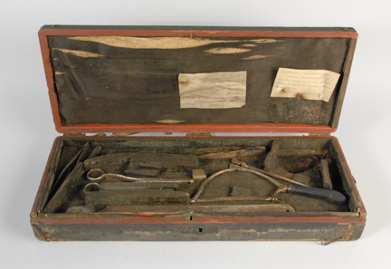 Dr. John Warren's Fish Skin Amputation Kit, Gift of Dr. Joseph Warren