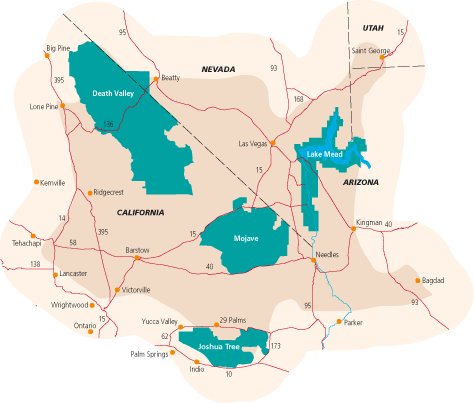 Mojave Desert Location Description Map DesertUSA 