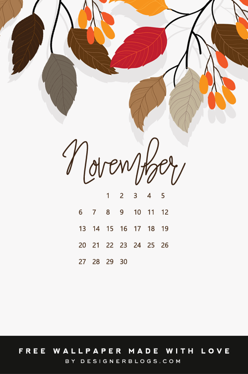 Free November Wallpaper - Designer Blogs