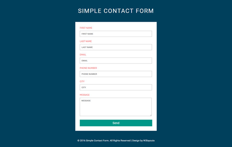 24 Html Css Contact Form Templates Free Download Designerslib Com