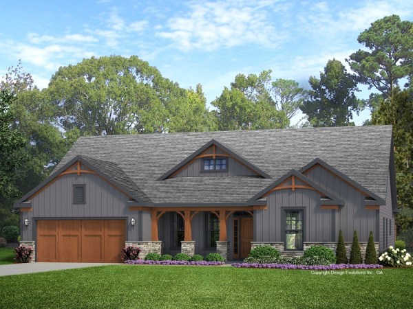 Walton house plan rendering - mountain house plan