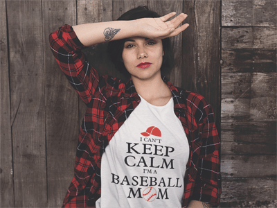 Keep Calm Baseball Mom Shirt Design 