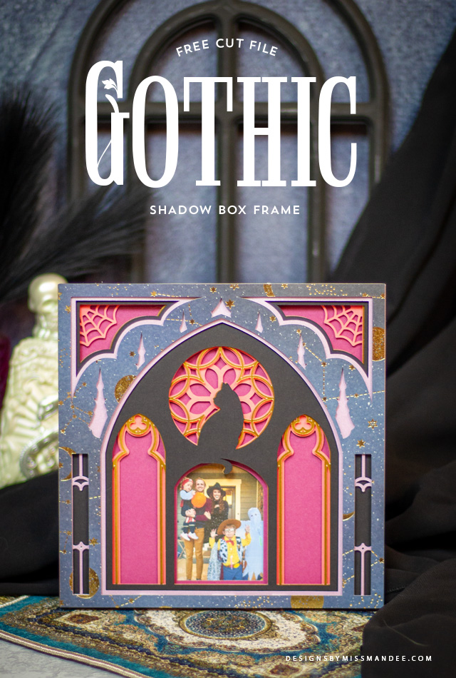 Gothic Shadow Box Frame - Halloween Cut File - Designs By Miss Mandee